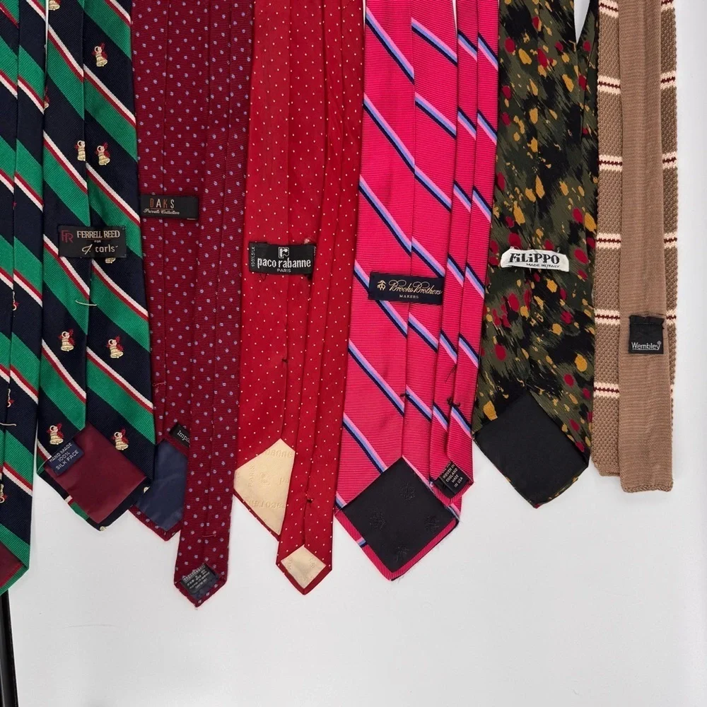 LOT OF 11 ties job mixed design suit wear Ralph Lauren